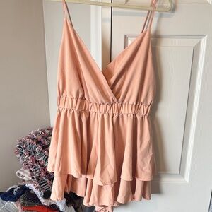 SHEIN Blush Ruffle Romper